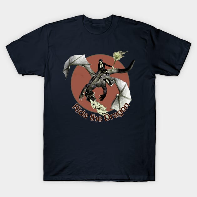 Ride the Dragon T-Shirt by Fantasyart123